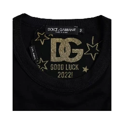 Black Cotton Round Neck Short Sleeves Men T-shirt