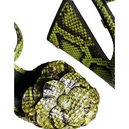 Green Exotic Leather Ankle Strap Heels Sandals Shoes