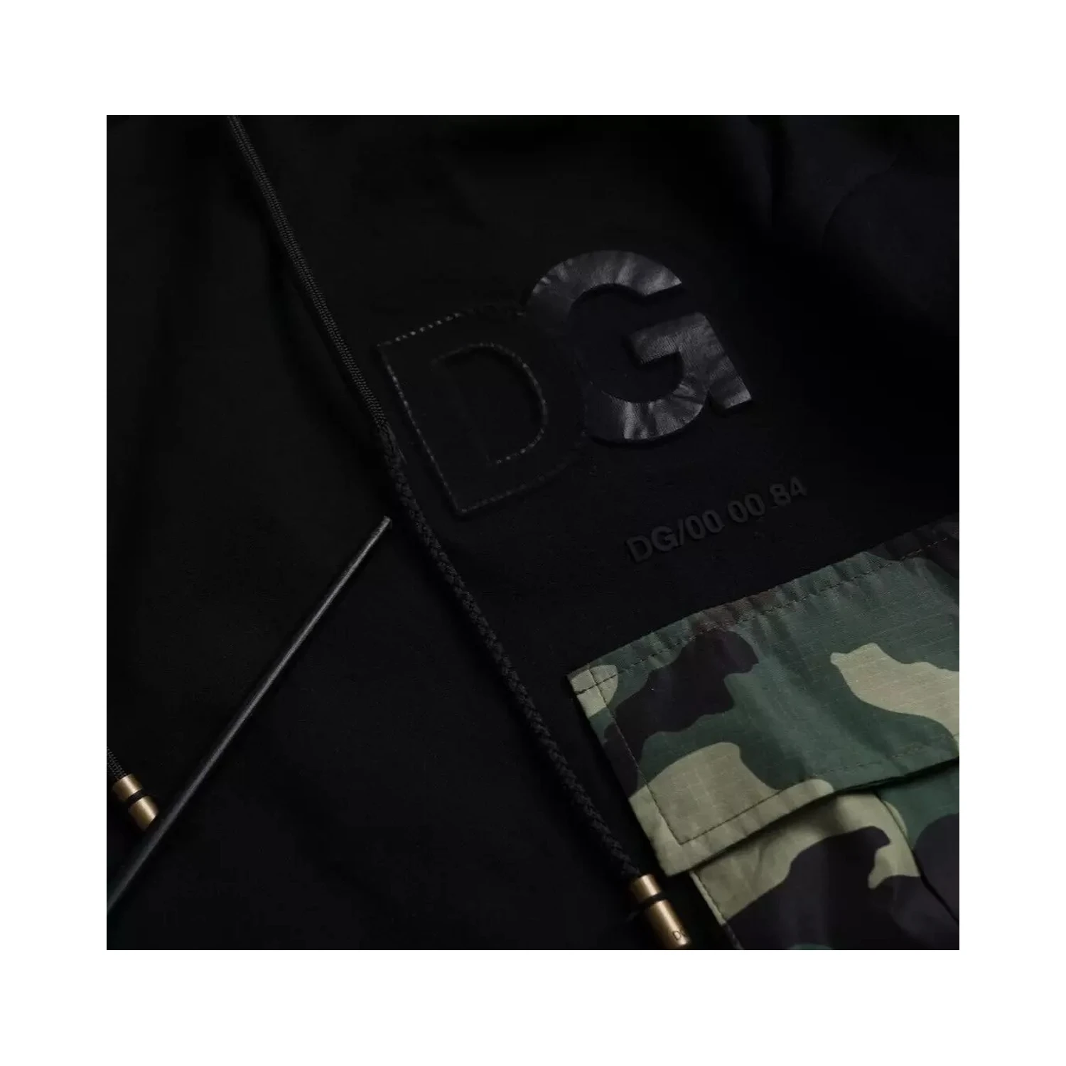 Black Camouflage Hooded Sweatshirt Sweater