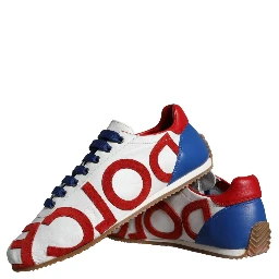 Multicolor Leather Logo Casual Sneakers Shoes