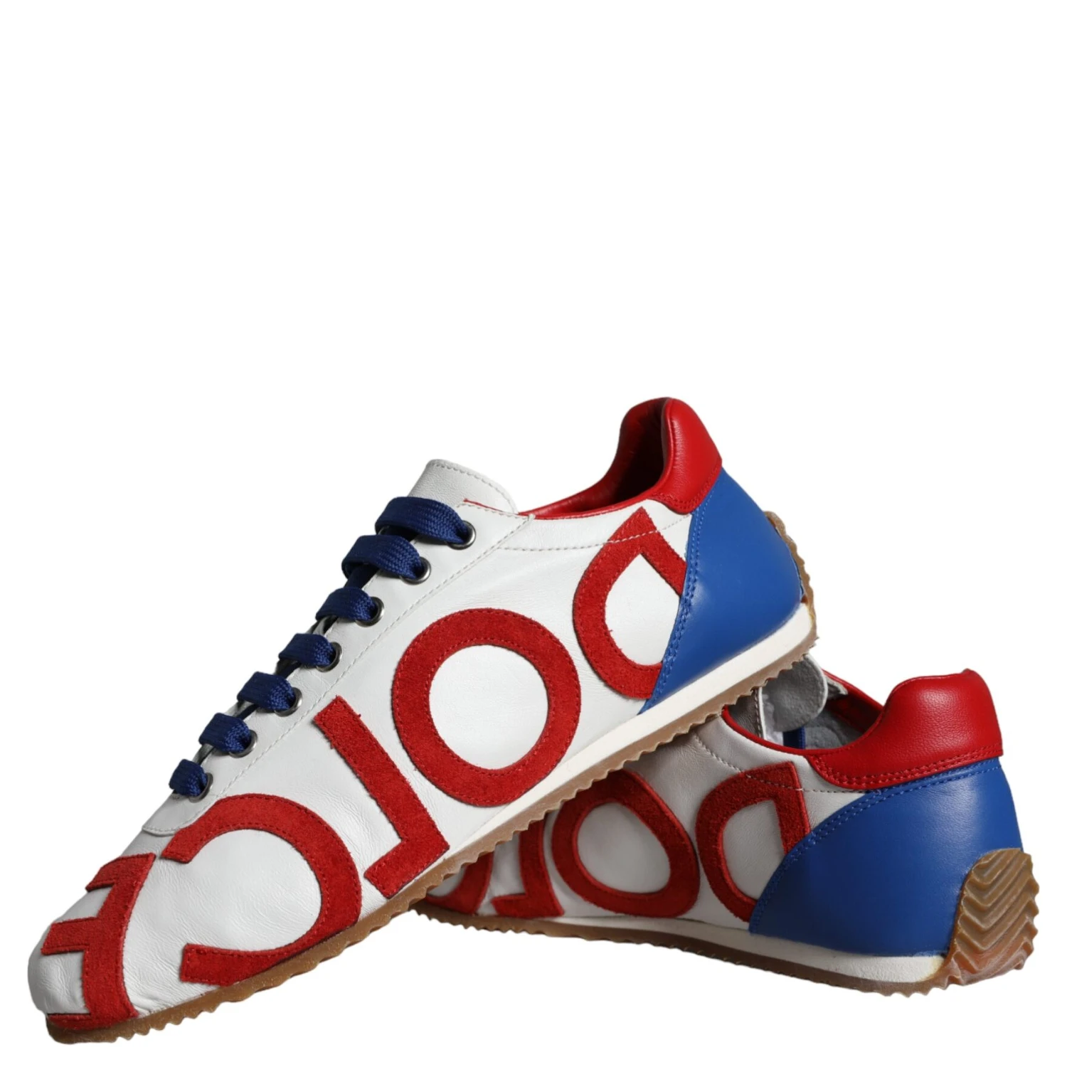 Multicolor Leather Logo Casual Sneakers Shoes