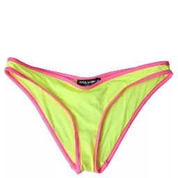 Yellow Pink Nylon Swimwear Bottom Beachwear Bikini
