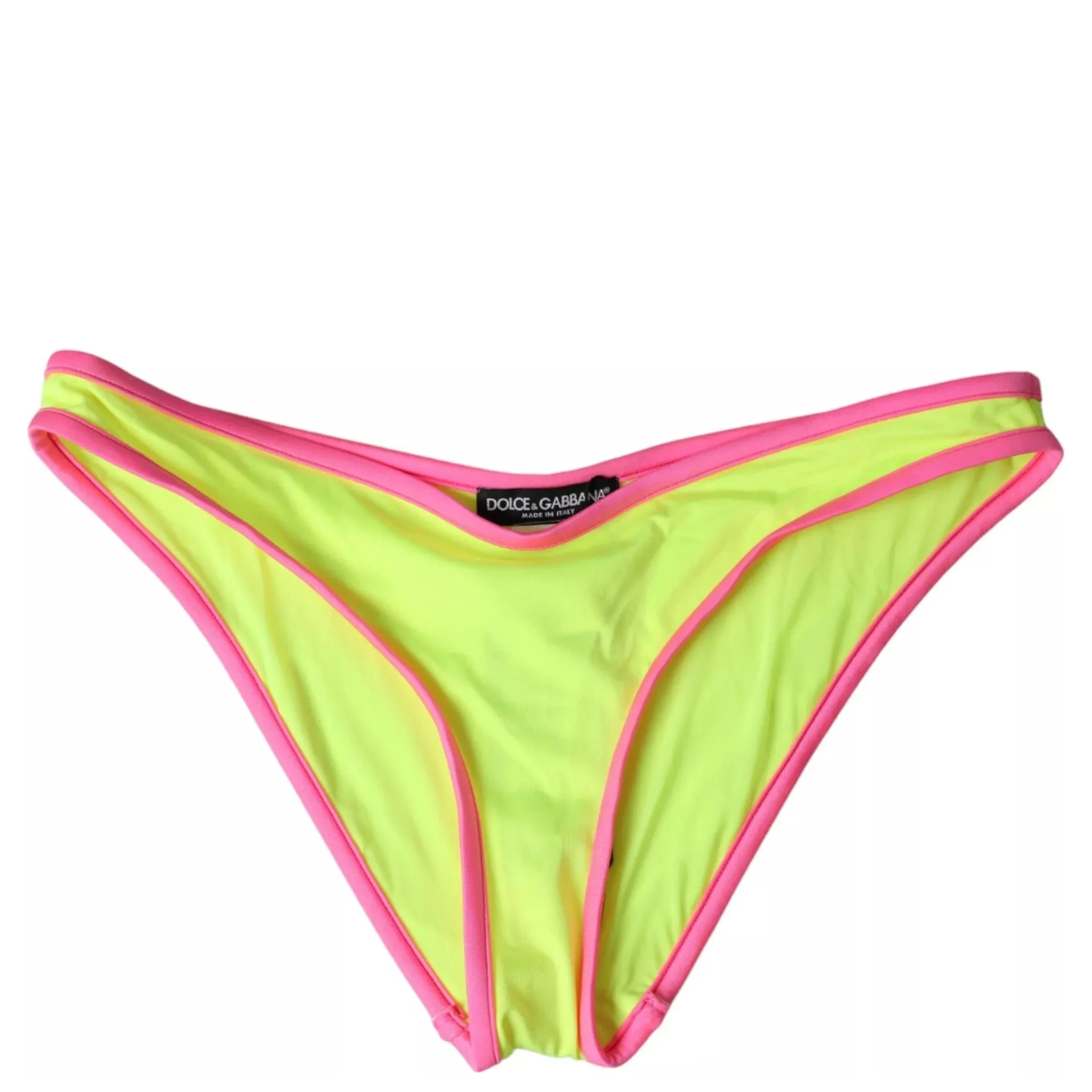 Yellow Pink Nylon Swimwear Bottom Beachwear Bikini
