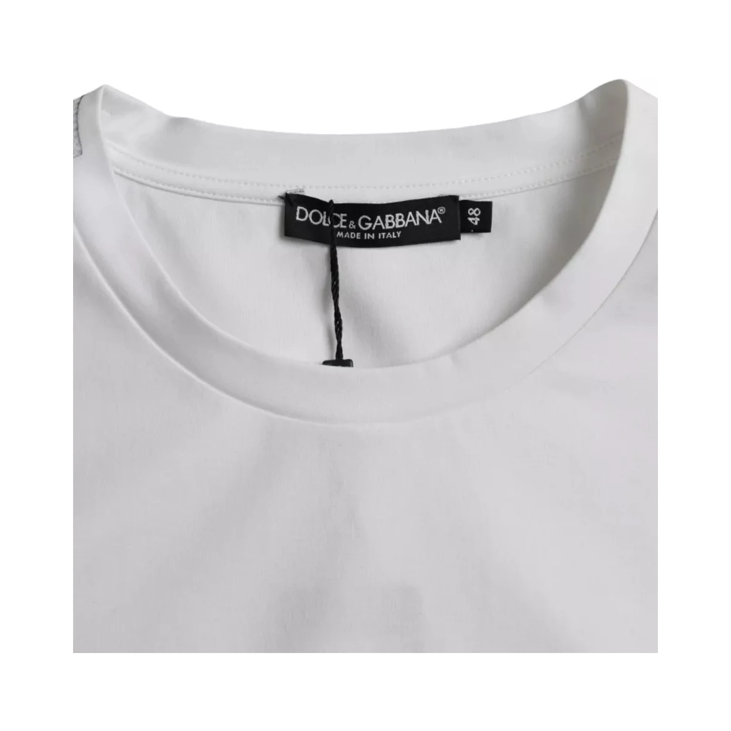 White Cotton Round Neck Short Sleeve T-shirt