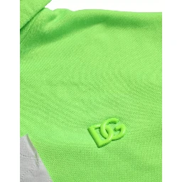 Green Logo Hooded Pullover Sweatshirt Sweater