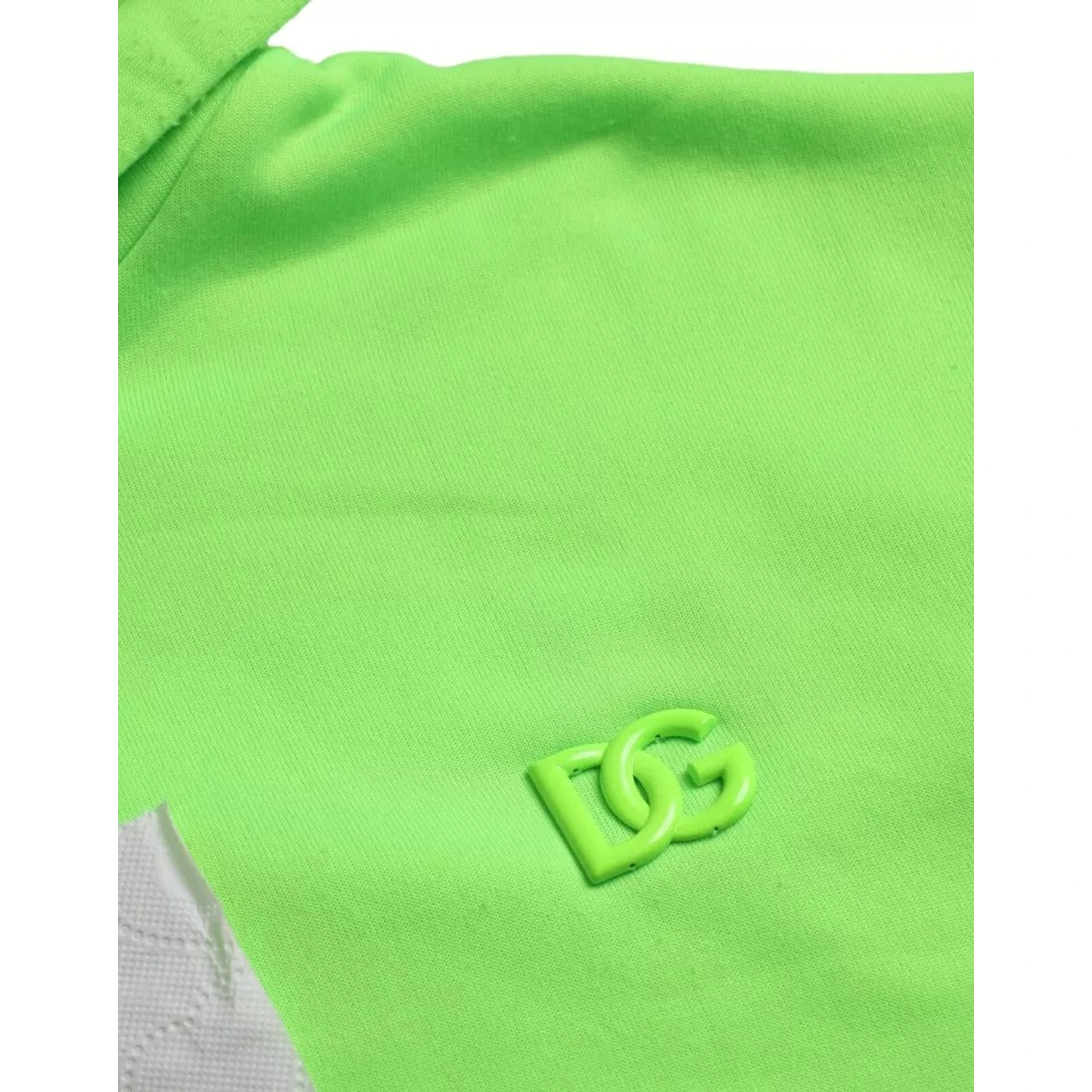 Green Logo Hooded Pullover Sweatshirt Sweater