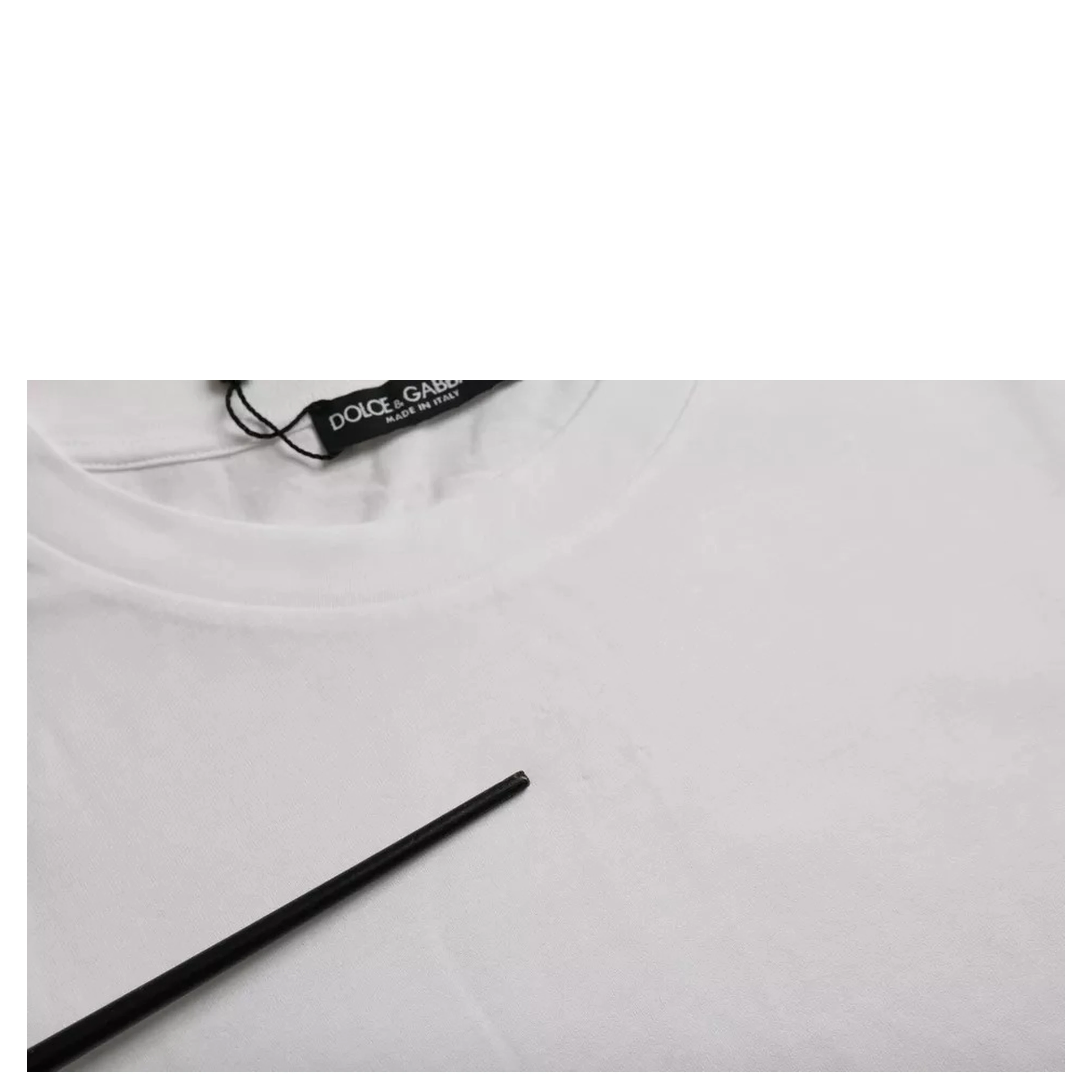 White Cotton Round Neck Short Sleeve T-shirt