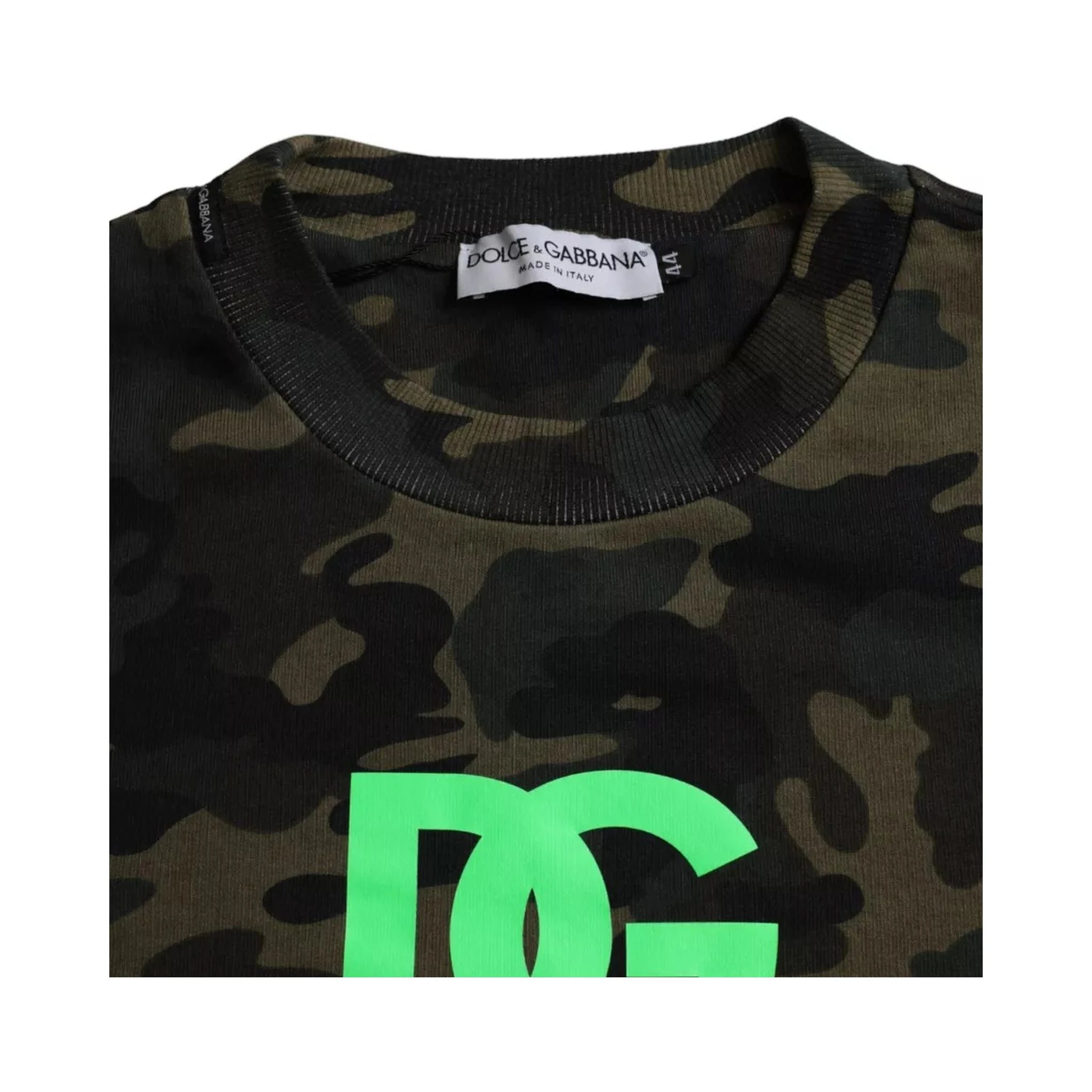 Black Camouflage Crew Neck Pullover Sweater