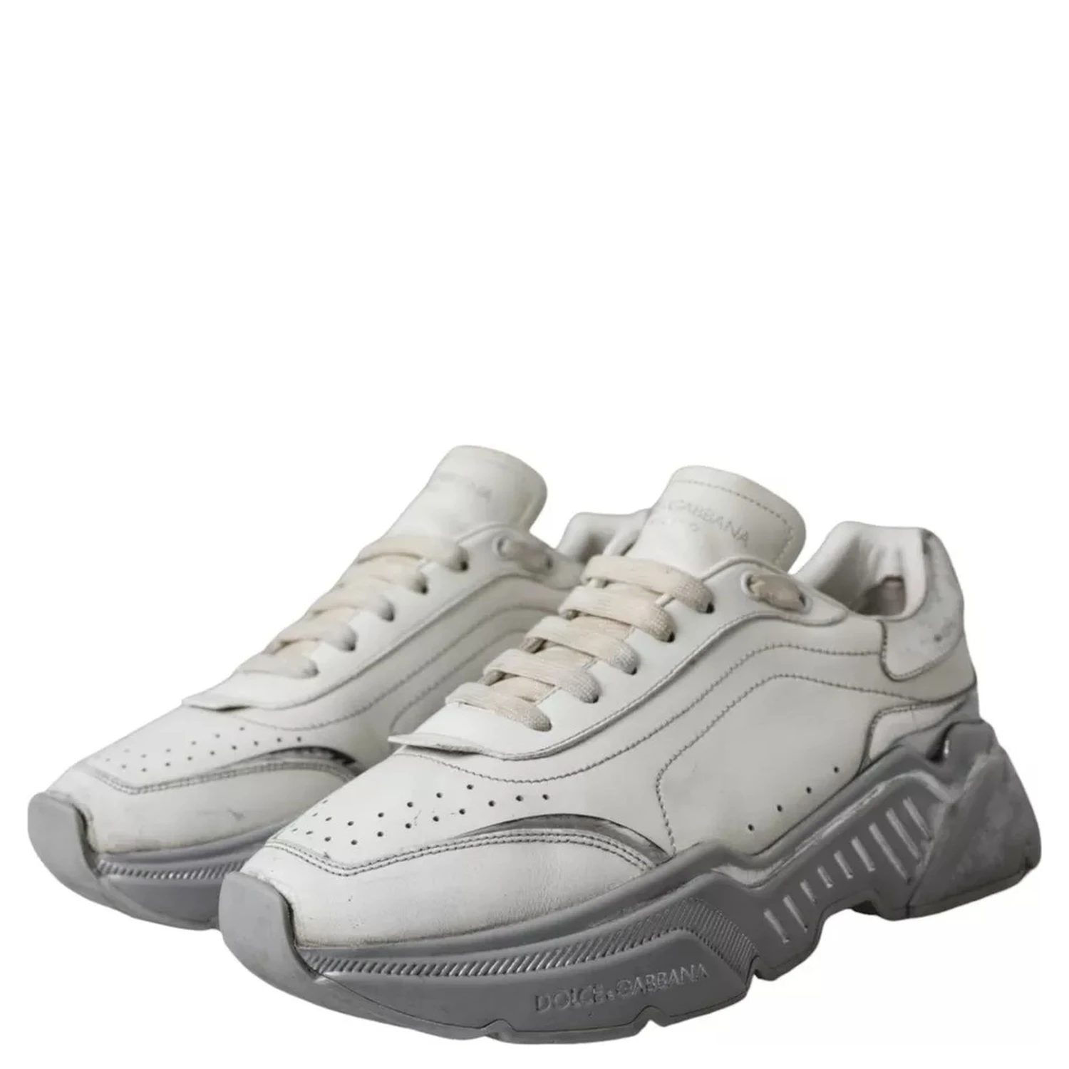 White Silver Daymaster Low Top Sneakers Shoes