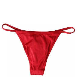 Red Nylon Stretch Beachwear Swimwear Bottom Bikini