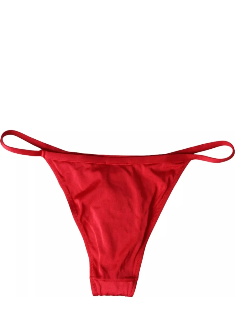 Red Nylon Stretch Beachwear Swimwear Bottom Bikini alternative