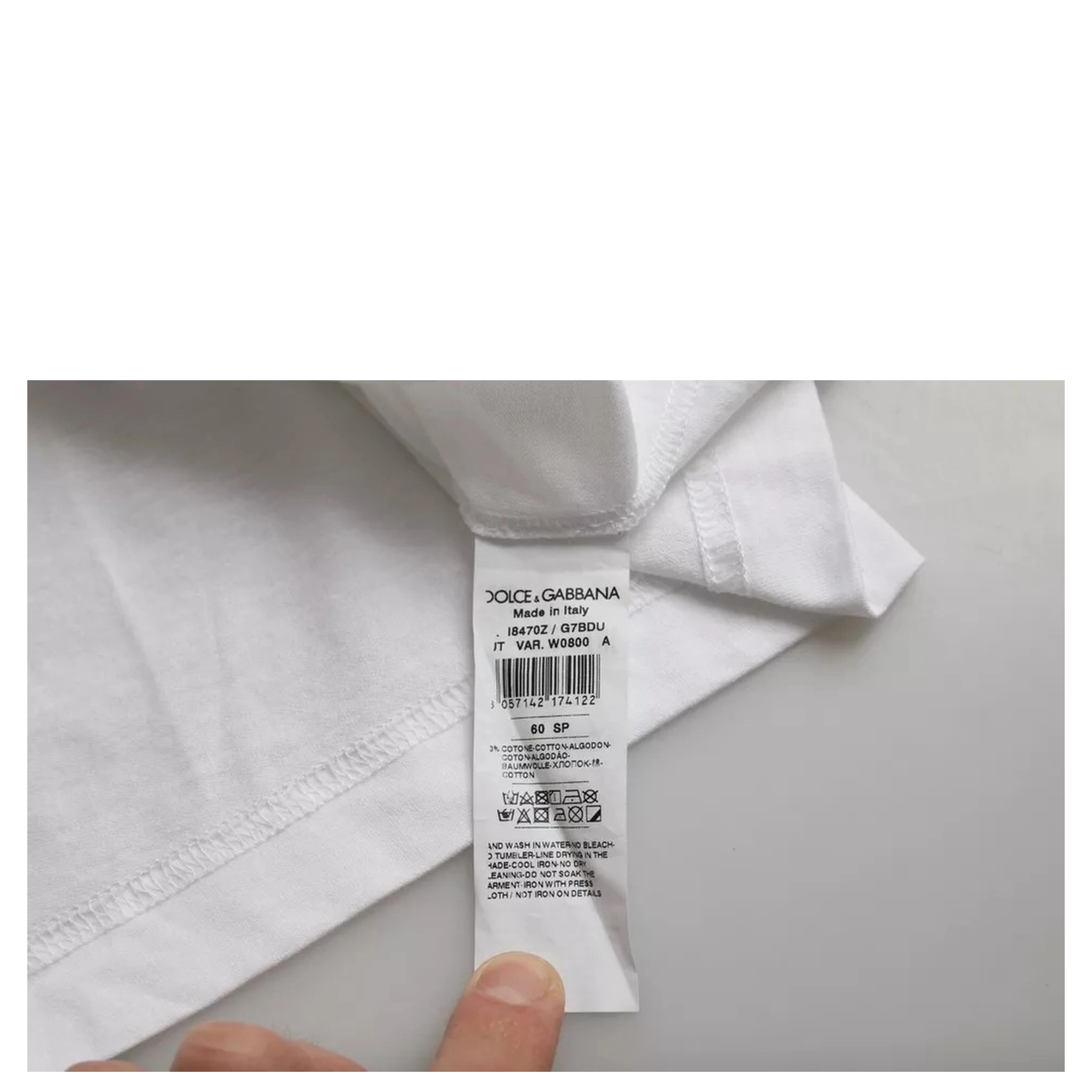 White Cotton Round Neck Short Sleeve T-shirt