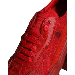 Red Leather Daymaster Low Top Sneakers Shoes