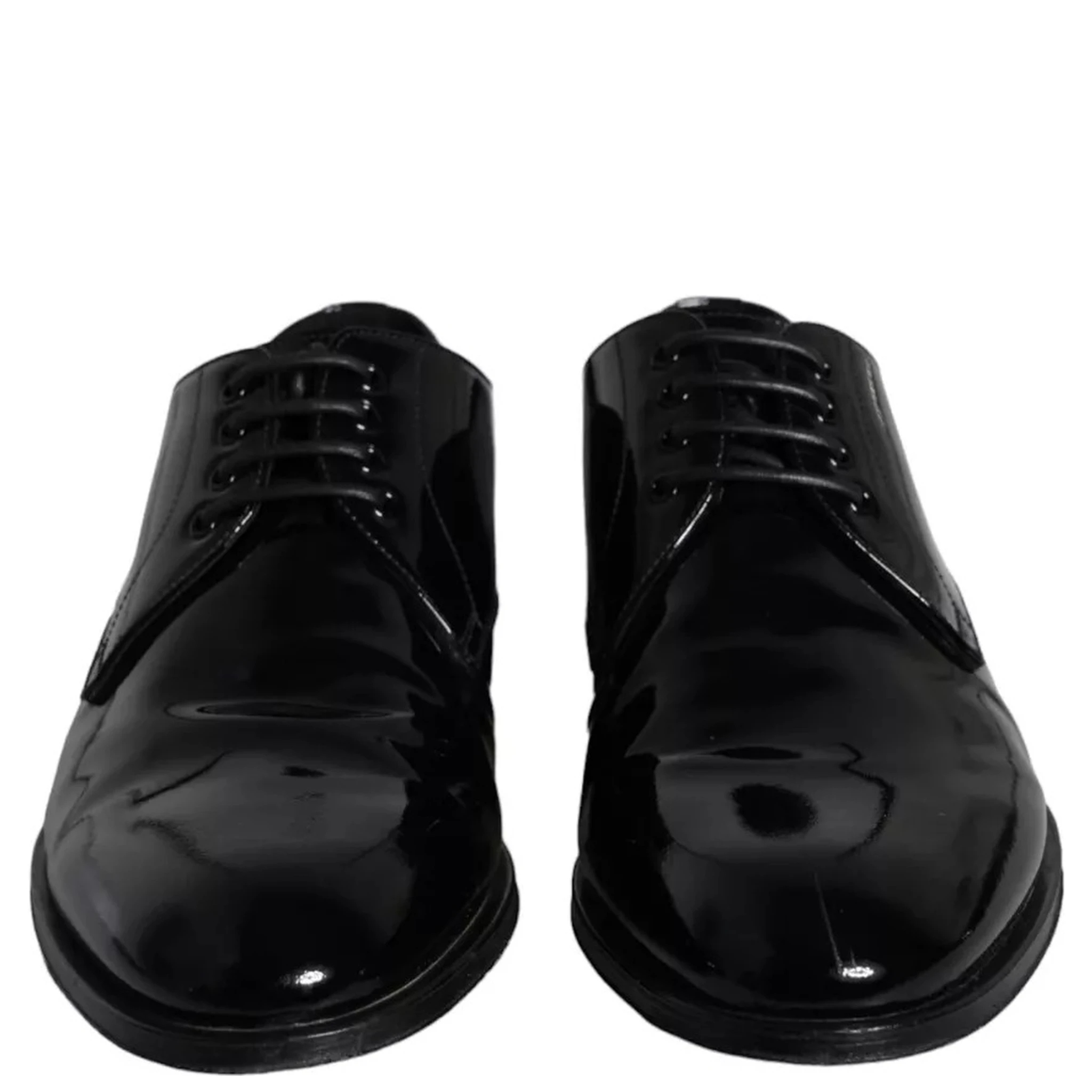 Black Calfskin Leather Derby Men Dress Shoes