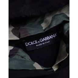 Black Camouflage Hooded Sweatshirt Sweater
