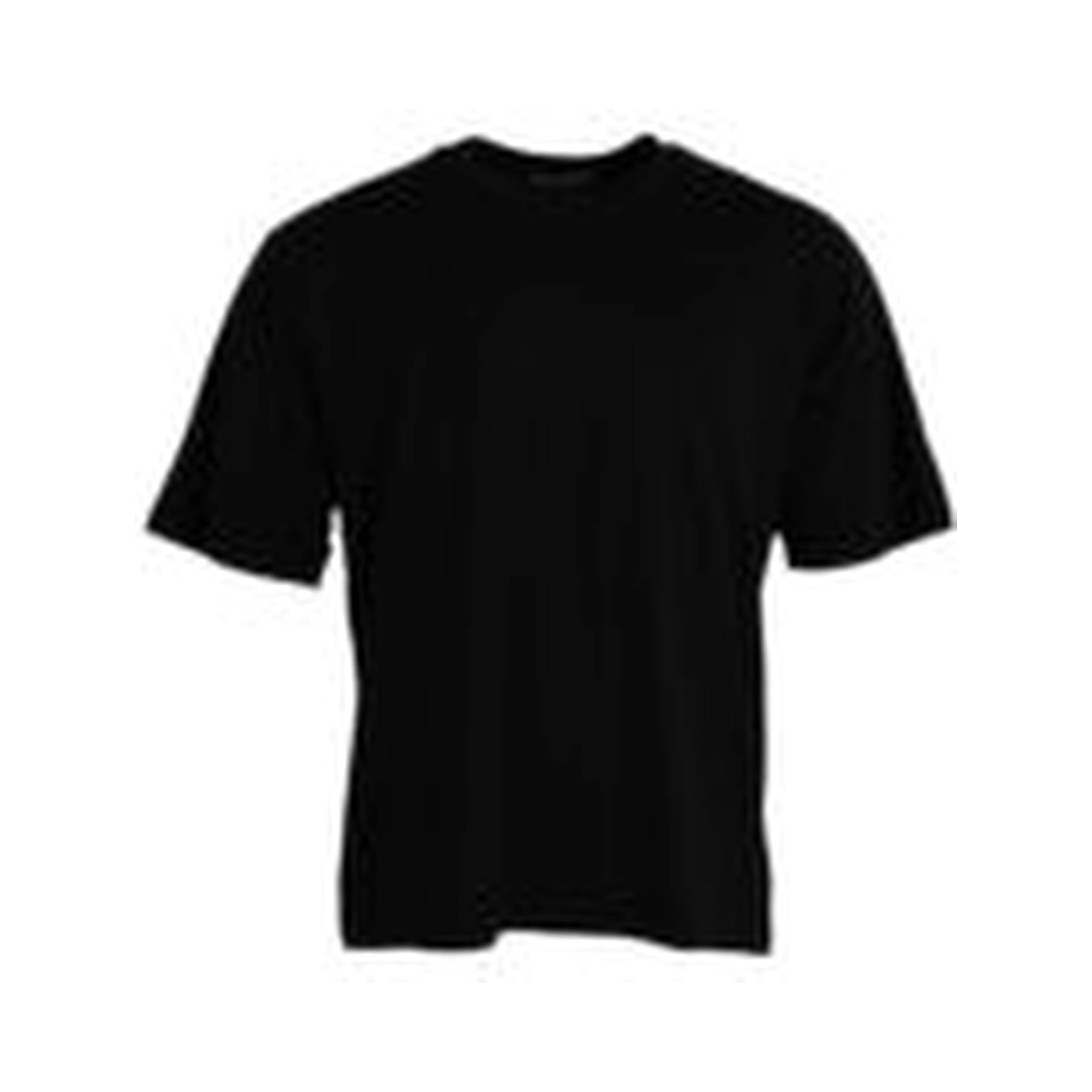 Black Cotton Round Neck Short Sleeves T-shirt
