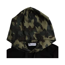 Black Camouflage Hooded Sweatshirt Sweater