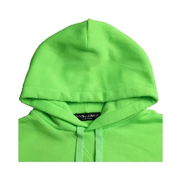 Green Logo Hooded Pullover Sweatshirt Sweater
