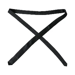 Black Solid 100% Silk Adjustable Tie