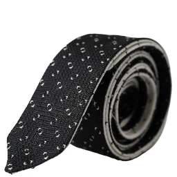 Black White Patterned Adjustable Tie