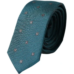 Green Patterned Silk Adjustable Men Tie