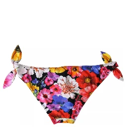 Black Floral Print Swimsuit Bikini Bottom Swimwear
