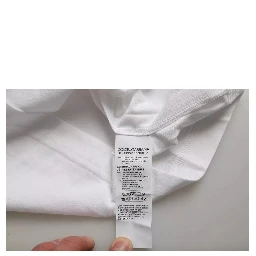 White Cotton Round Neck Short Sleeve T-shirt