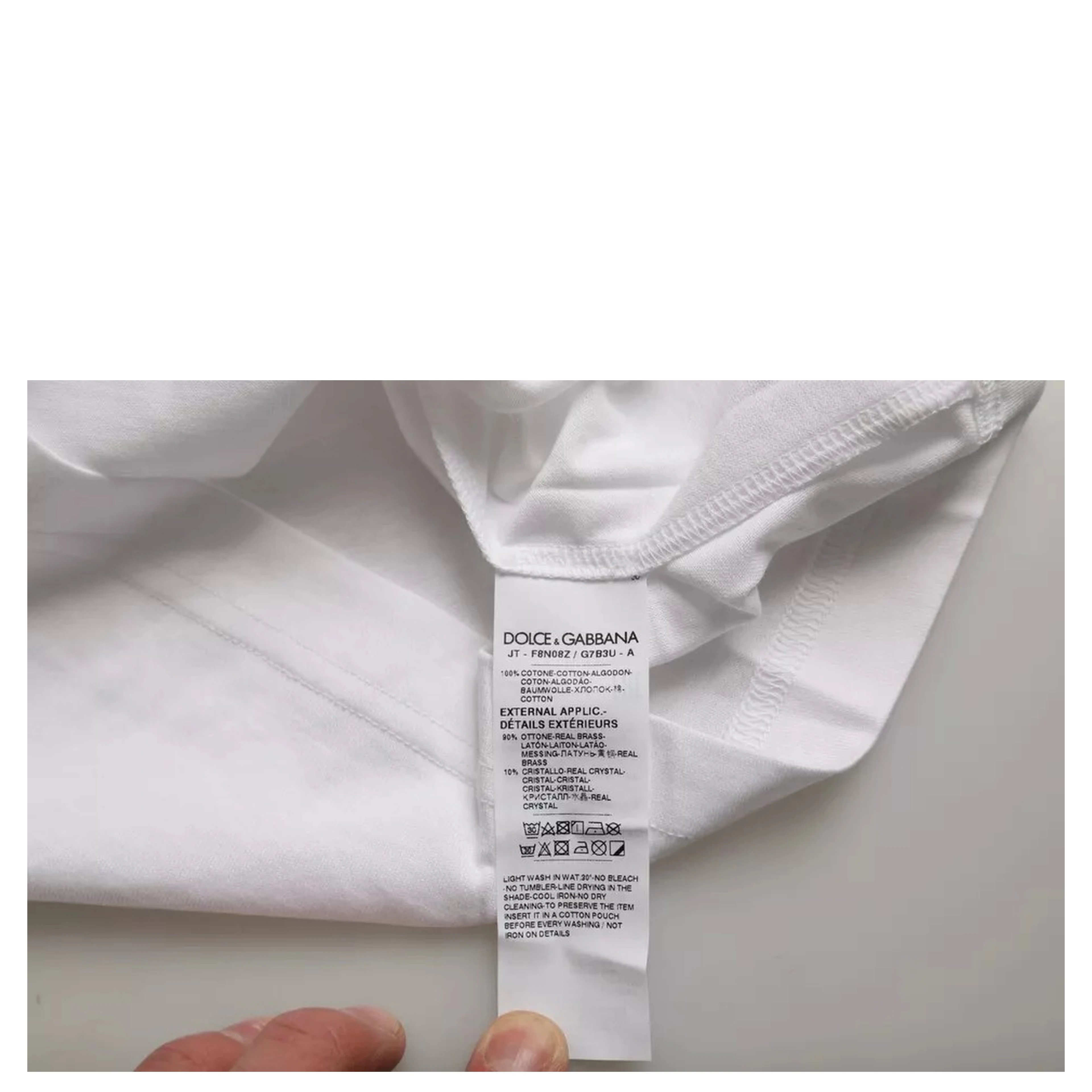 White Cotton Round Neck Short Sleeve T-shirt