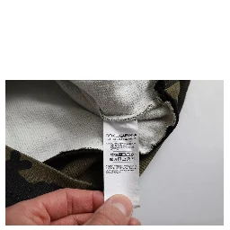 Black Camouflage Crew Neck Pullover Sweater