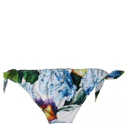 White Floral Print Swimsuit Bikini Bottom Swimwear