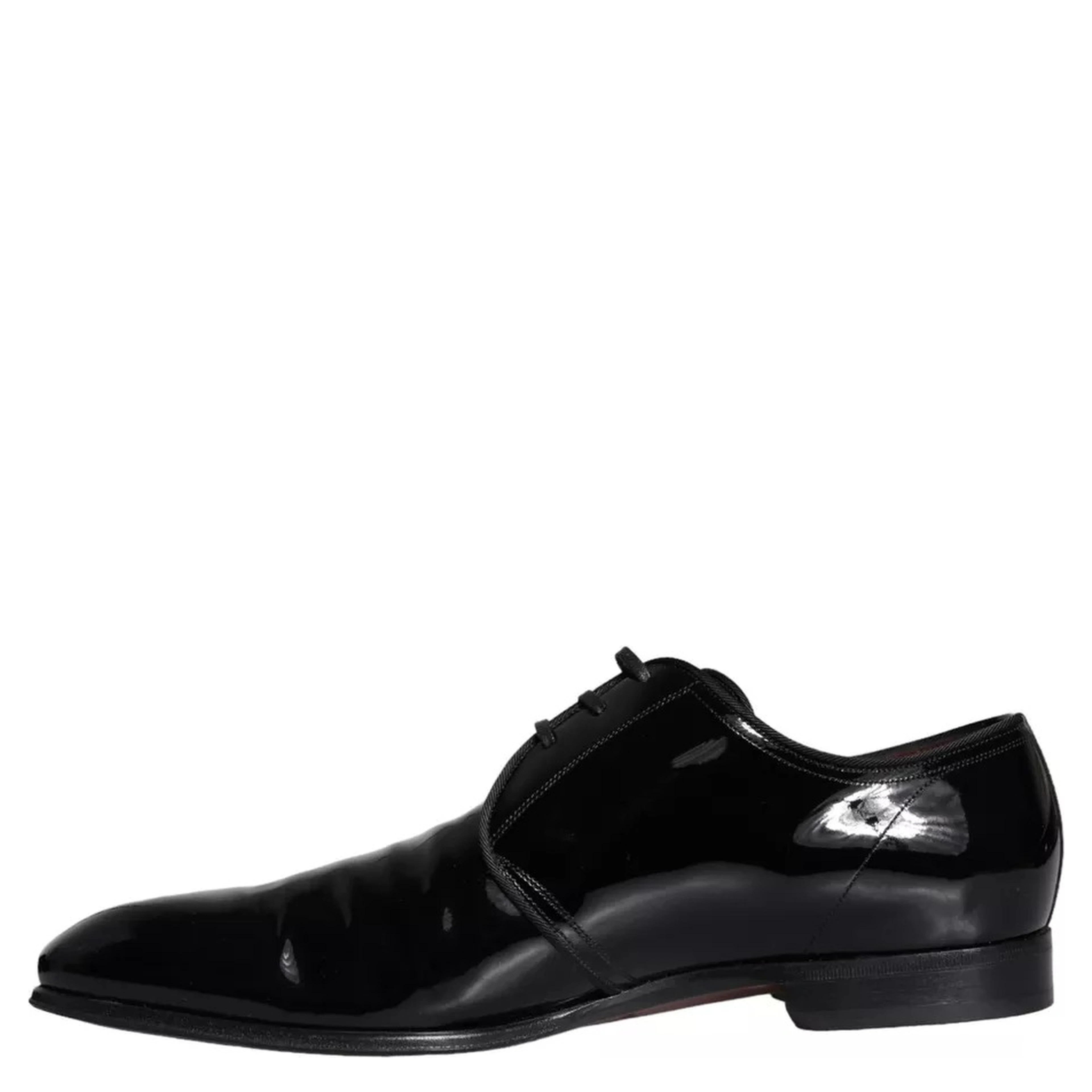 Black Patent Leather Derby Men Dress Shoes