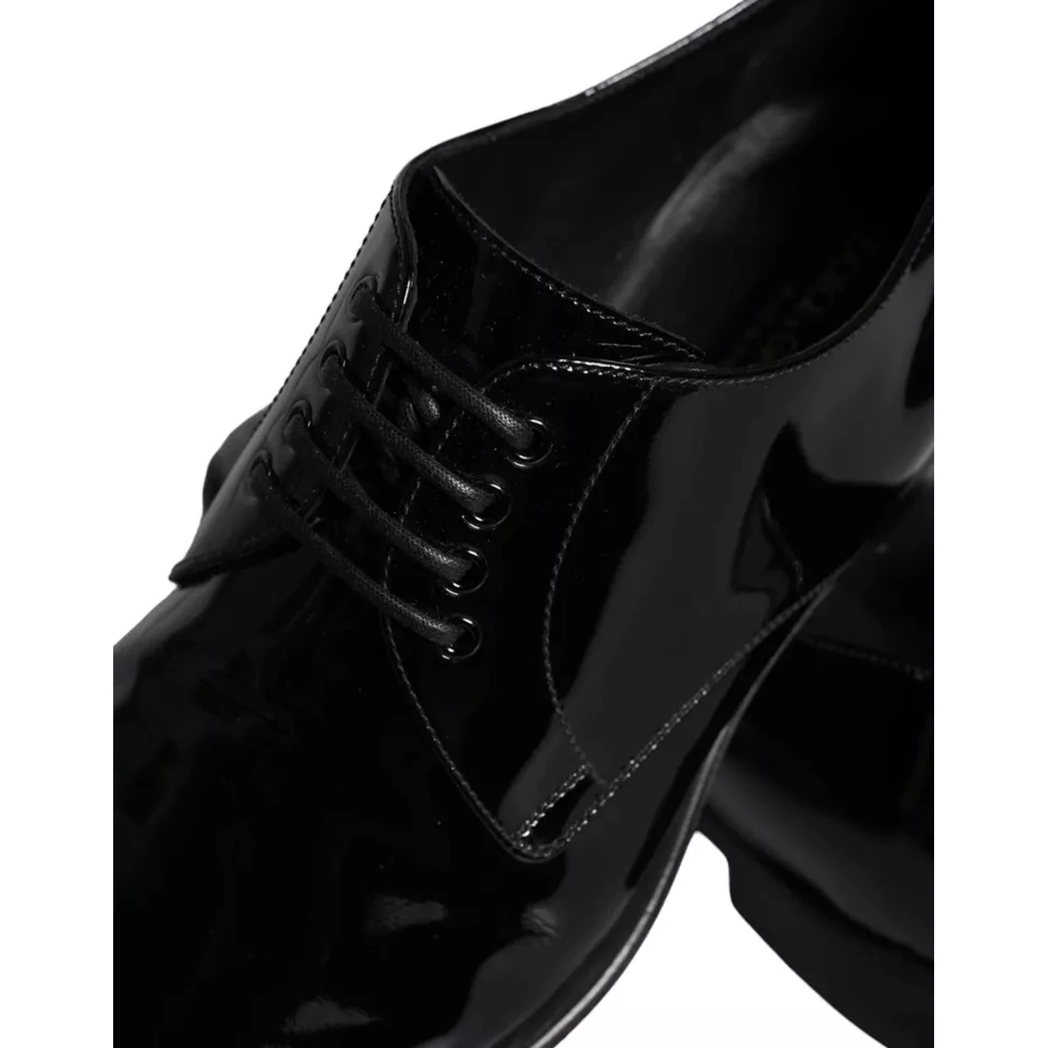 Black Calfskin Leather Derby Men Dress Shoes