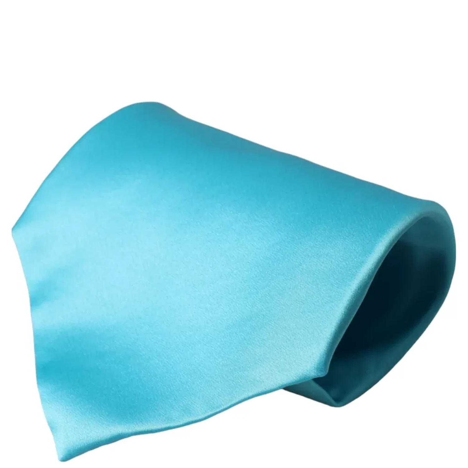 Light Blue Satin Silk Wide Adjustable Men Tie