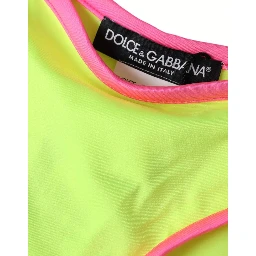 Yellow Pink Nylon Swimwear Bottom Beachwear Bikini