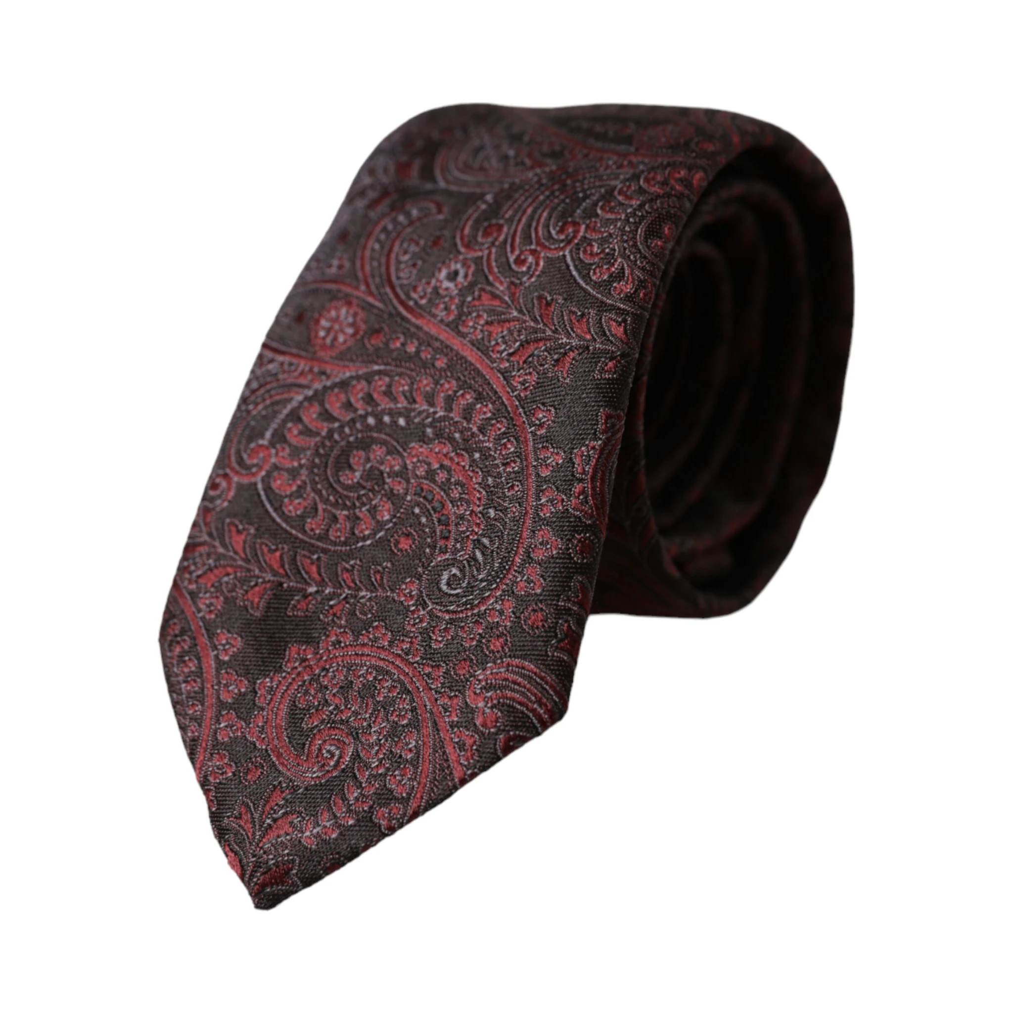 Bordeaux Patterned Silk Adjustable Men Tie