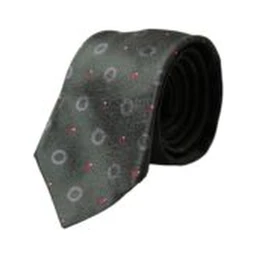 Dark Gray 100% Silk Fantasy Adjustable Men Tie