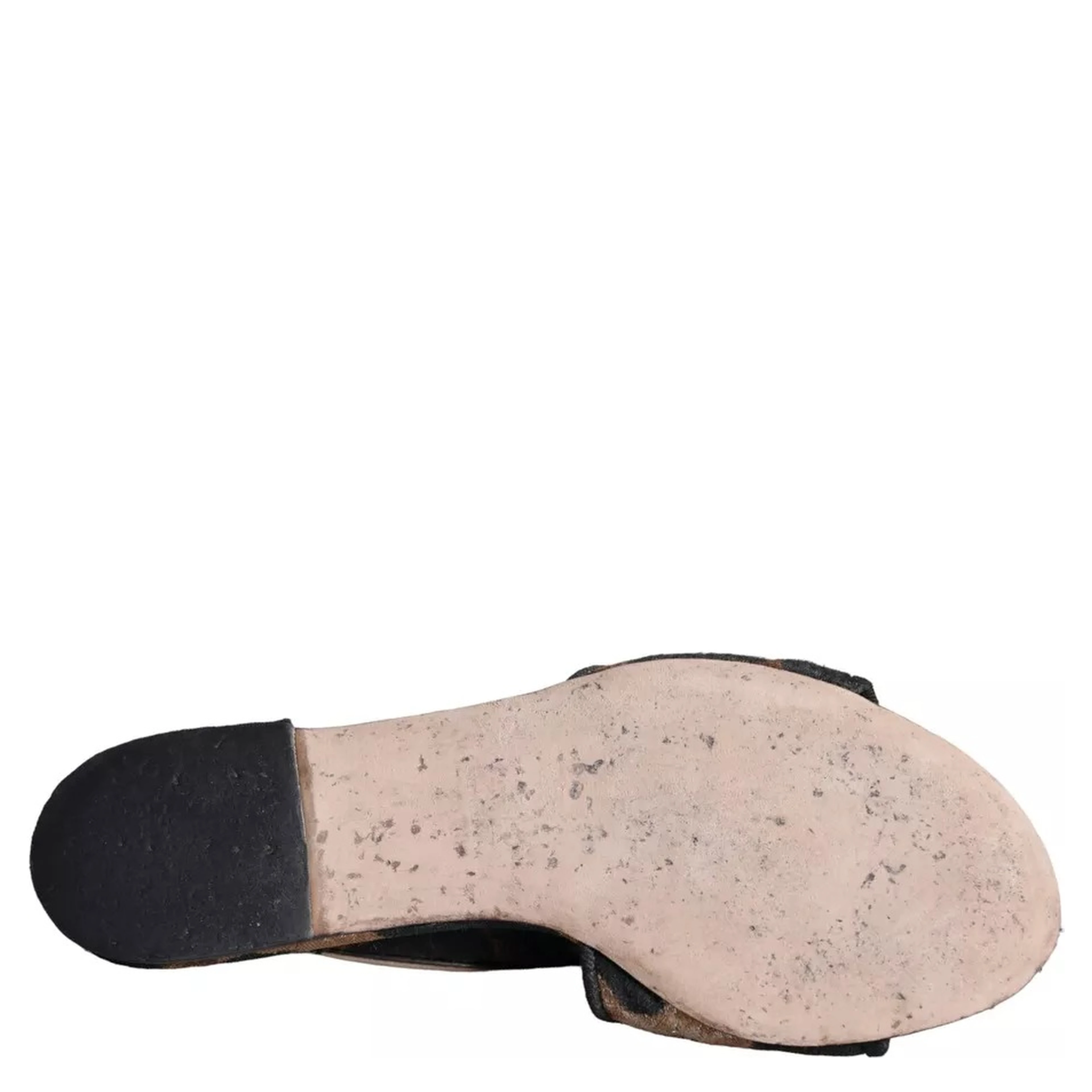 Brown Leopard Logo Slides Flats Sandals Shoes