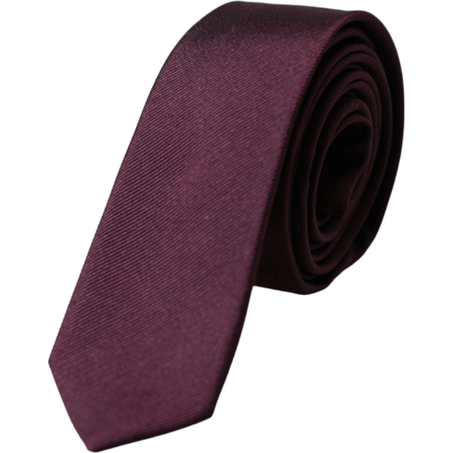 Bordeaux Solid 100% Silk Adjustable Men Tie