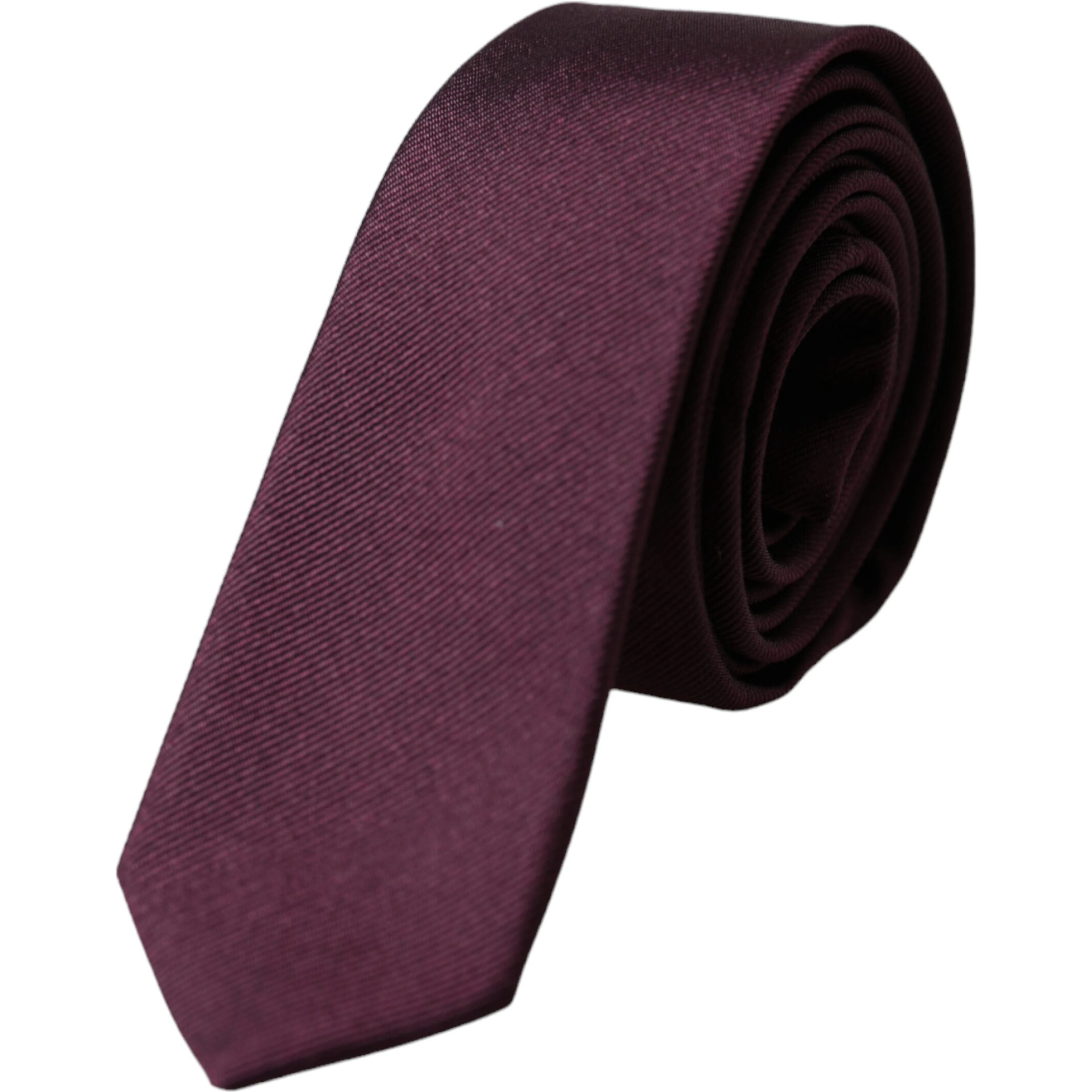 Bordeaux Solid 100% Silk Adjustable Men Tie