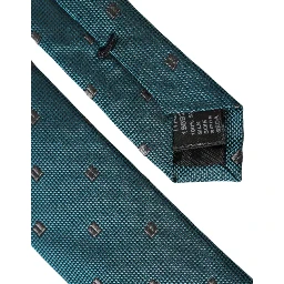 Green Patterned Silk Adjustable Men Tie