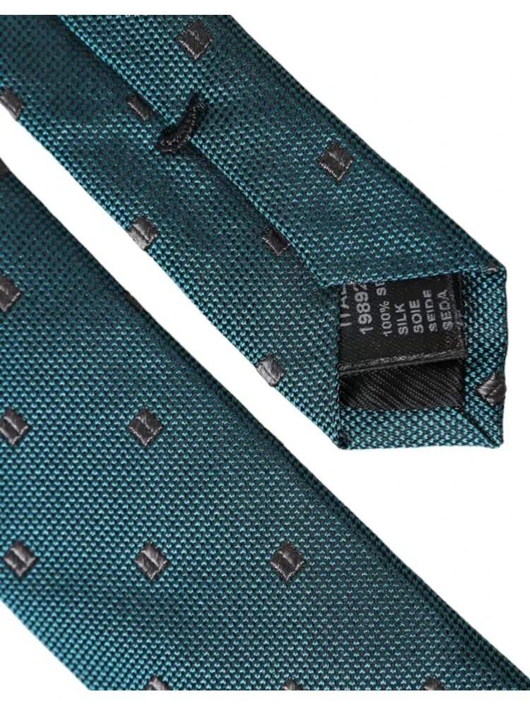 Green Patterned Silk Adjustable Men Tie alternative