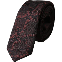 Maroon Floral Fantasy Silk Adjustable Men Tie