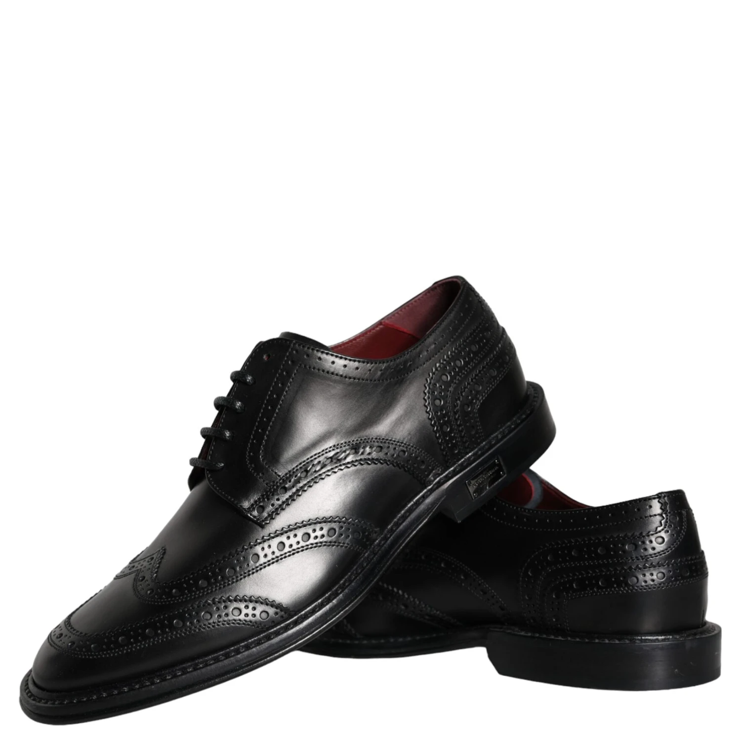 Black Leather Oxford Wingtip Formal Men Shoes