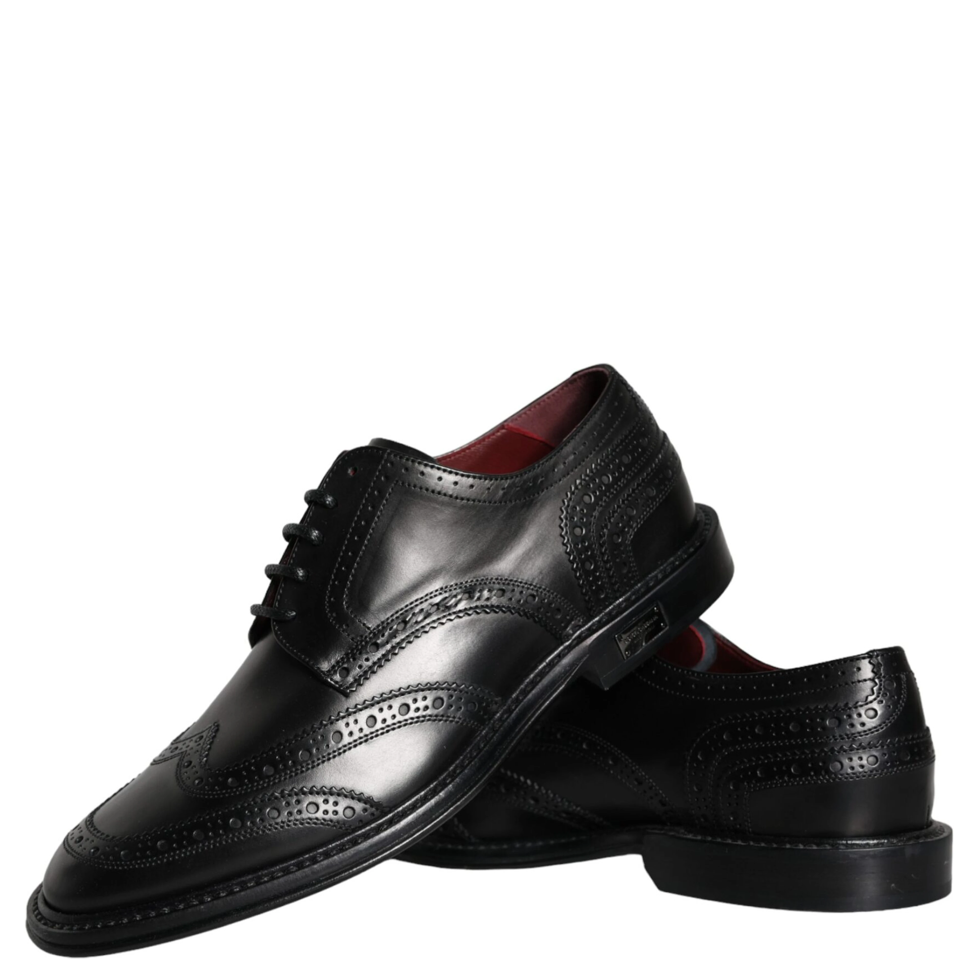 Black Leather Oxford Wingtip Formal Men Shoes