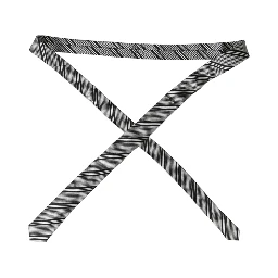 Black White Stripes Silk Adjustable Tie