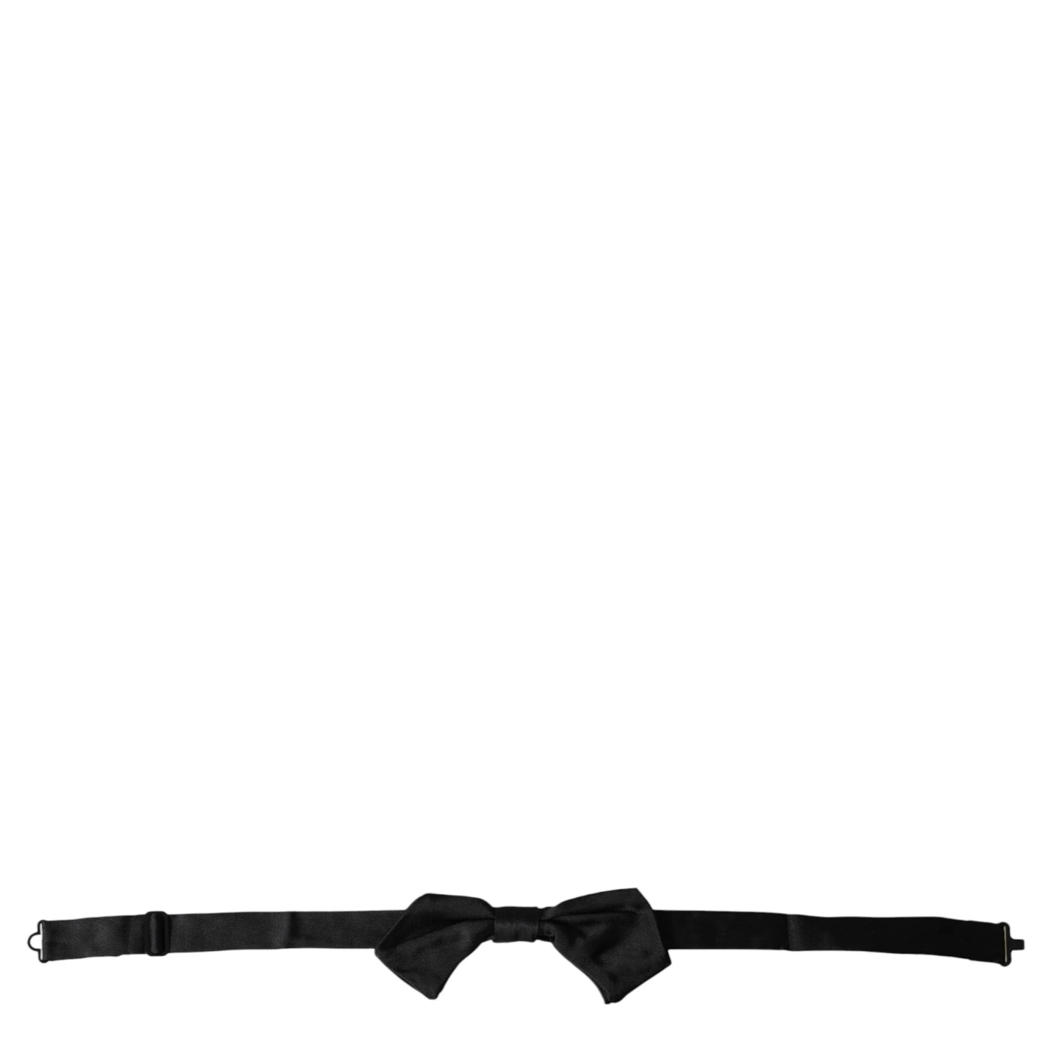 Black Satin Silk Adjustable Neck Men Bow Tie