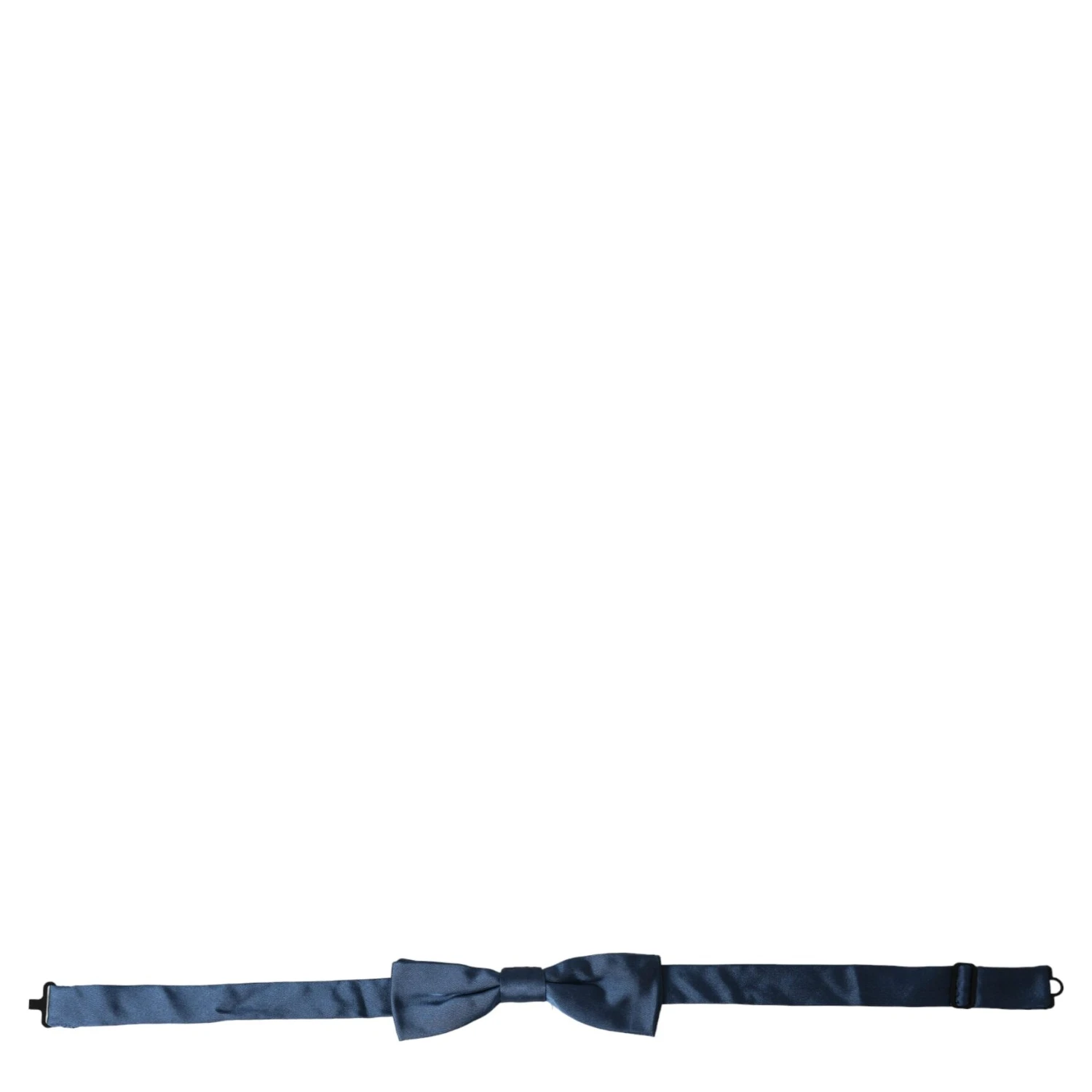 Blue Satin Silk Adjustable Neck Men Bow Tie
