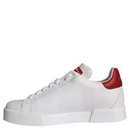 White Patch Calfskin Nappa Portofino Sneakers Shoes