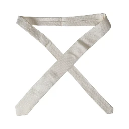 Off White Patterned Silk Classic Adjustable Tie
