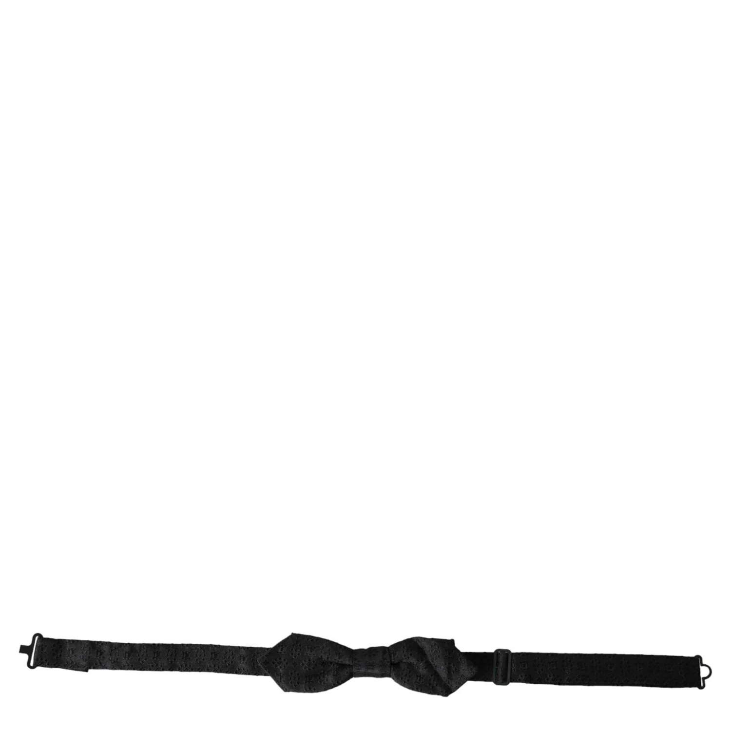 Black Silk Fantasy Adjustable Neck Men Bow Tie